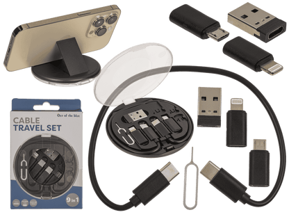 Cable travel set, adapter: USB C to USB, Lightning