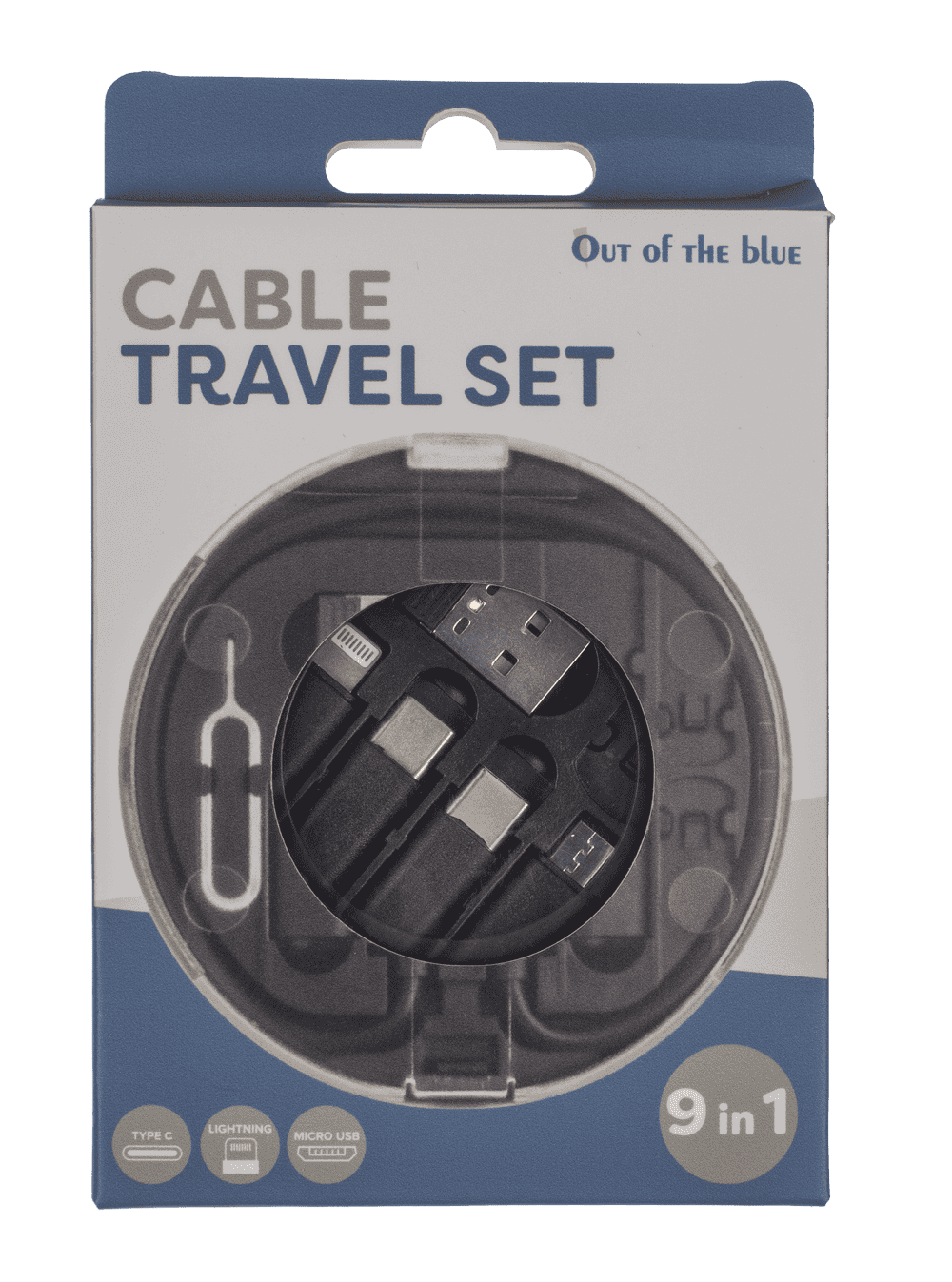 Cable travel set, adapter: USB C to USB, Lightning