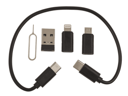 Cable travel set, adapter: USB C to USB, Lightning