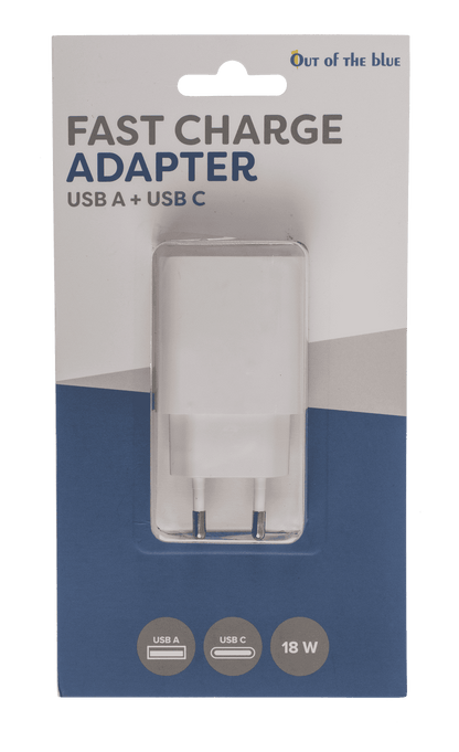 Fast charge adapter - USB A + USB C