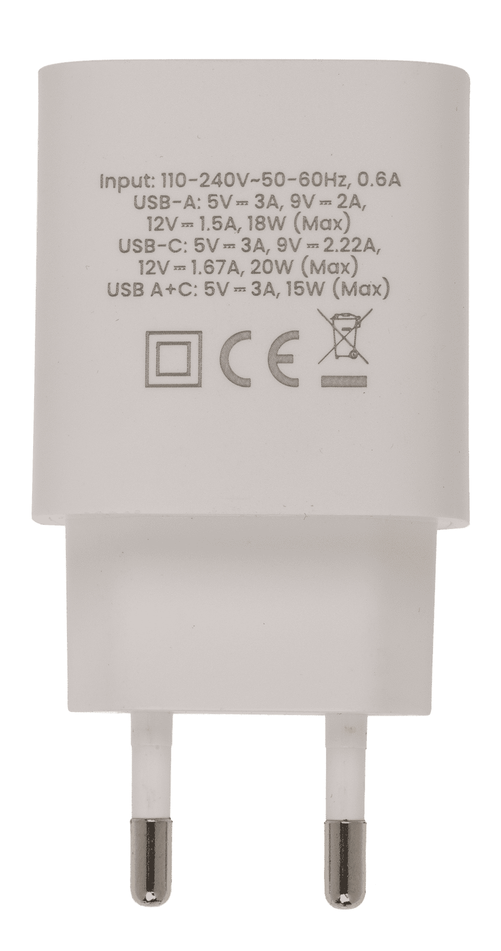 Fast charge adapter - USB A + USB C