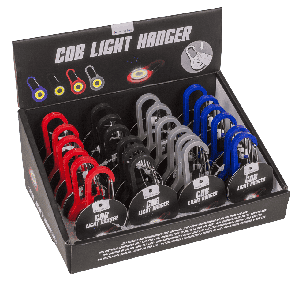 Metal snap hook with CPB-LED (incl. batteries)