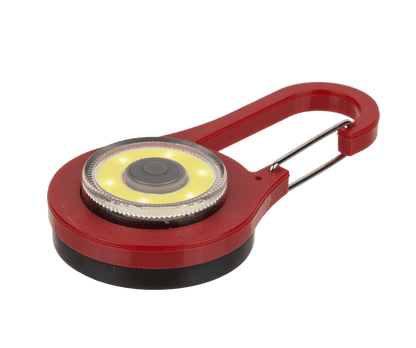 Metal snap hook with CPB-LED (incl. batteries)