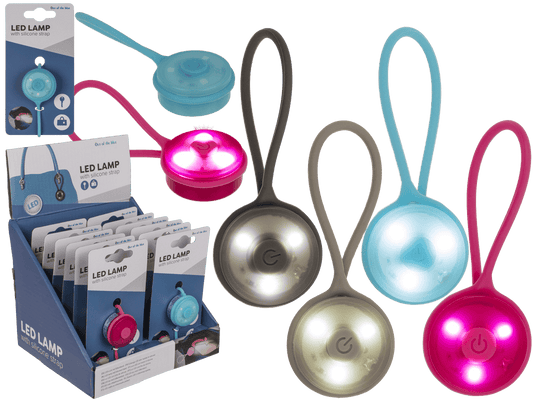 LED Lamp with silicone strap, ca. 8 cm,