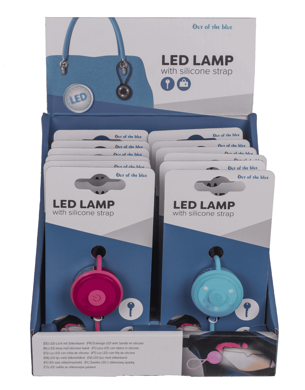 LED Lamp with silicone strap, ca. 8 cm,