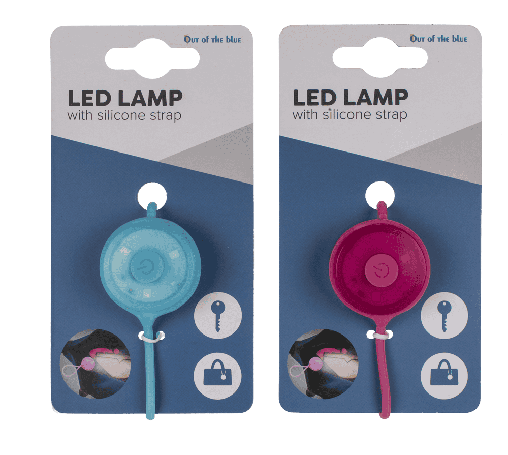 LED Lamp with silicone strap, ca. 8 cm,