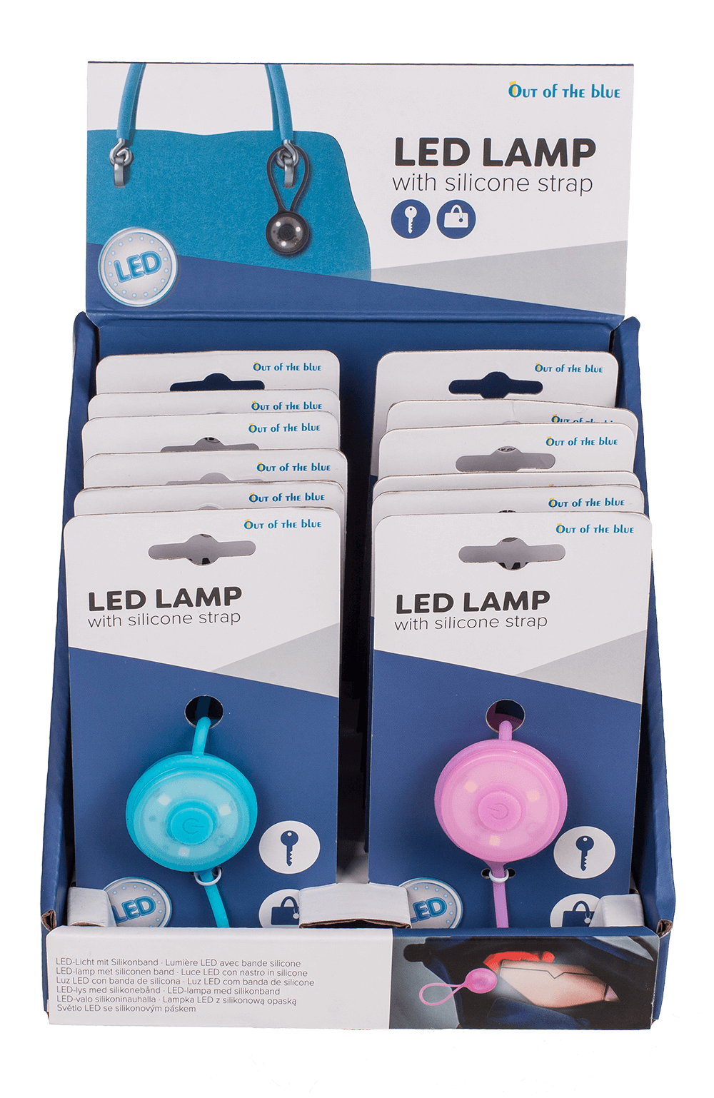 LED Lamp with silicone strap, ca. 8 cm,