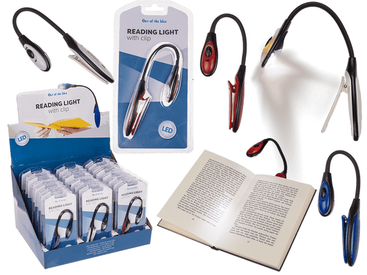 Reading lamp with 2 LED (incl. batteries),