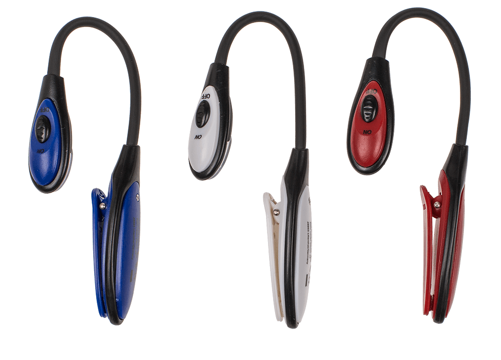 Reading lamp with 2 LED (incl. batteries),