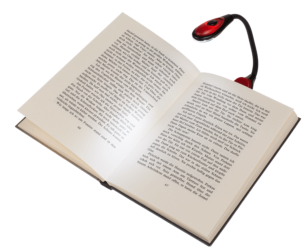 Reading lamp with 2 LED (incl. batteries),