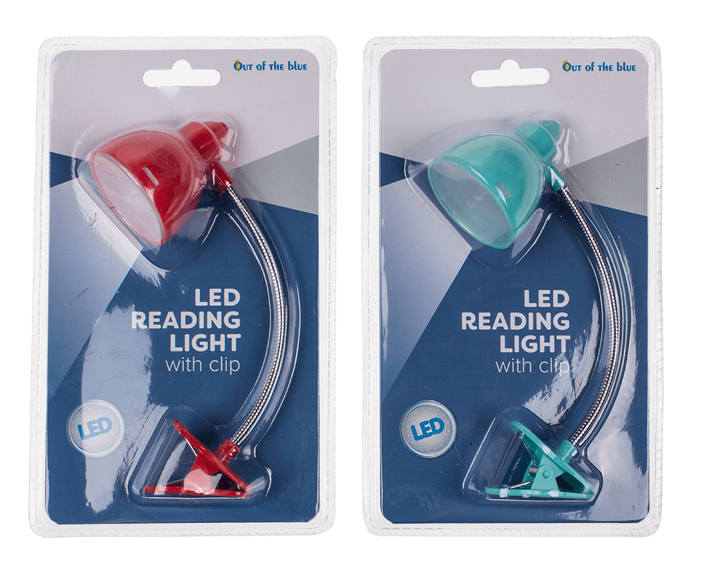 Reading light with 2 LED (incl. batteries) ,