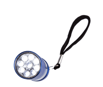 Metal torch with 9 LED,