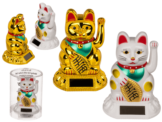 Waving cat, with solar cell,