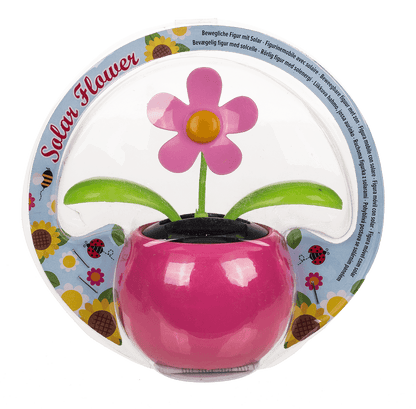 Movable flowers & insects in plastic pot with,