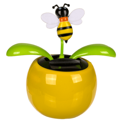 Movable flowers & insects in plastic pot with,