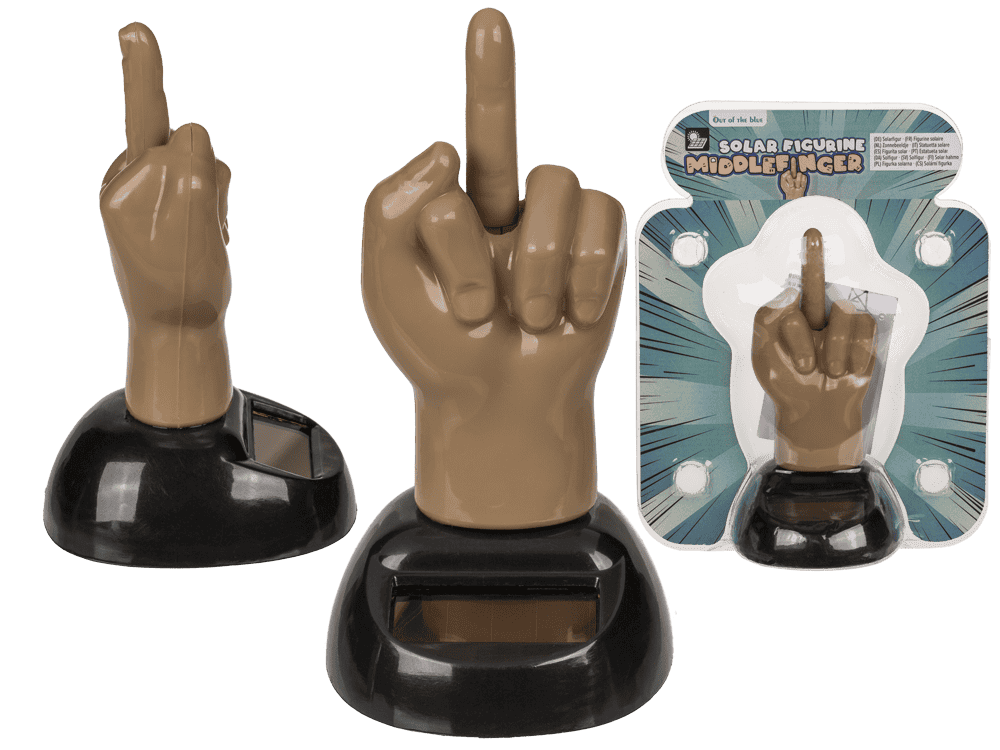 Moveable figurine, middlefinger,
