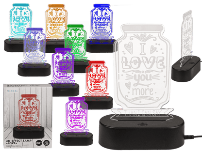 3D-Lamp, Love, ca. 20 cm, with USB-cable