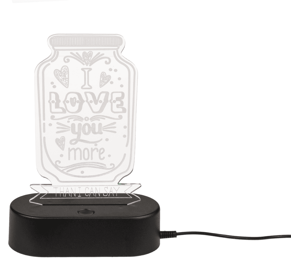 3D-Lamp, Love, ca. 20 cm, with USB-cable