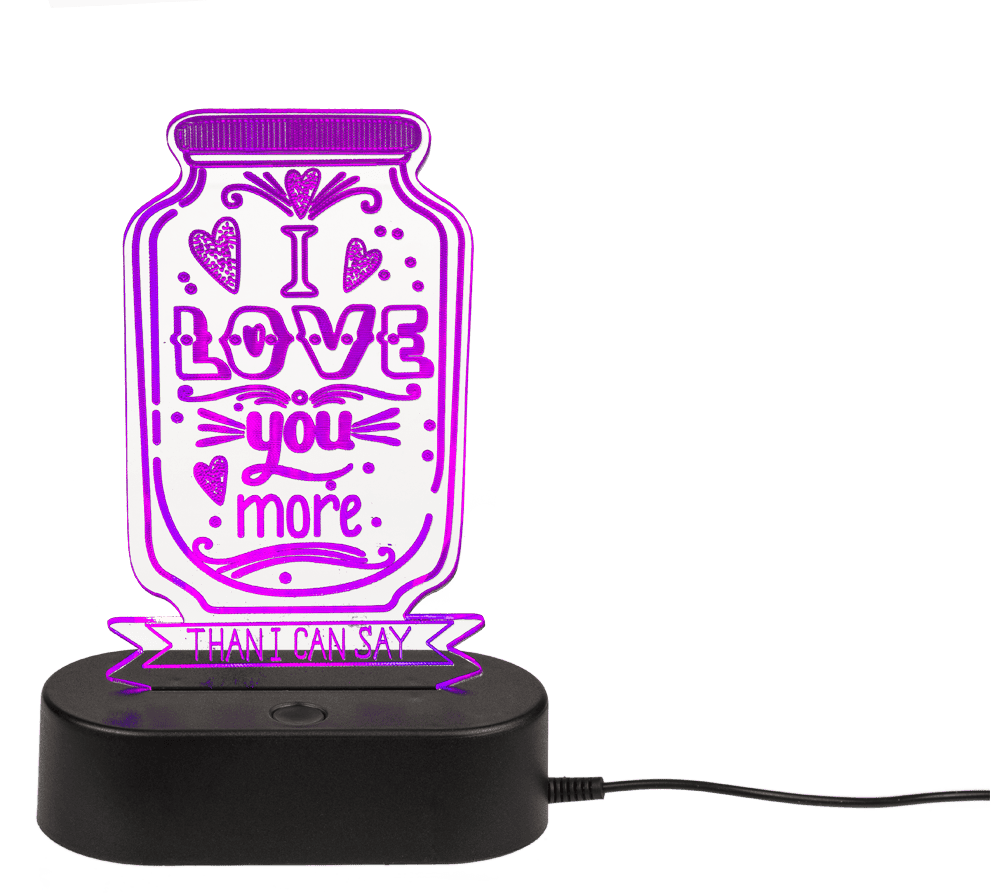3D-Lamp, Love, ca. 20 cm, with USB-cable