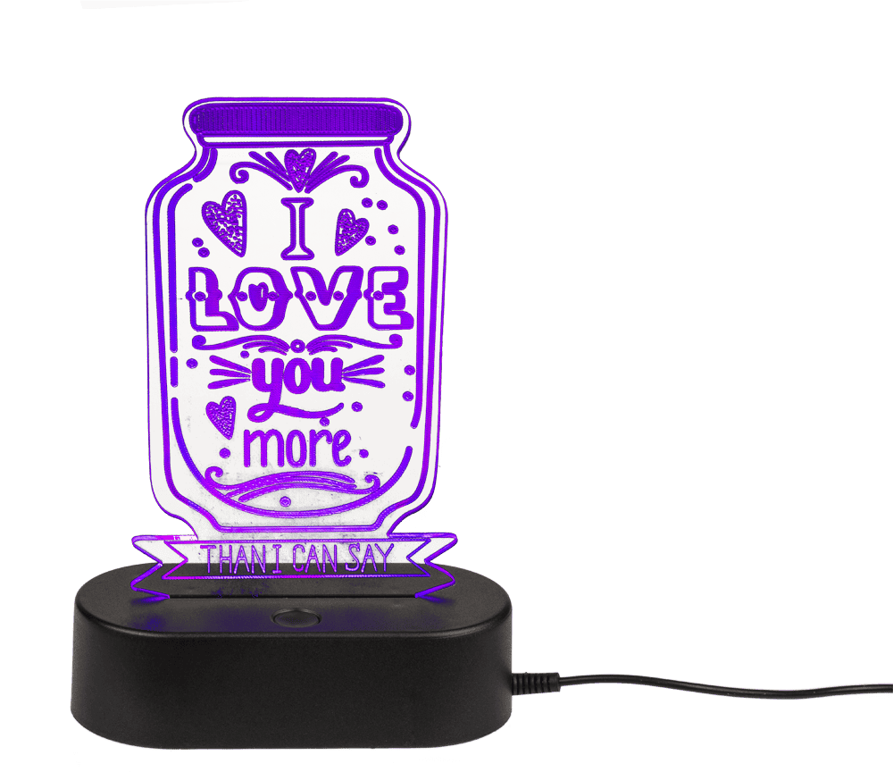 3D-Lamp, Love, ca. 20 cm, with USB-cable