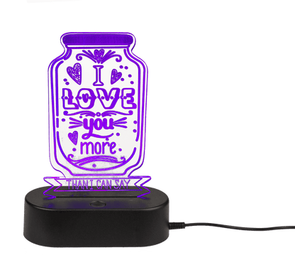 3D-Lamp, Love, ca. 20 cm, with USB-cable