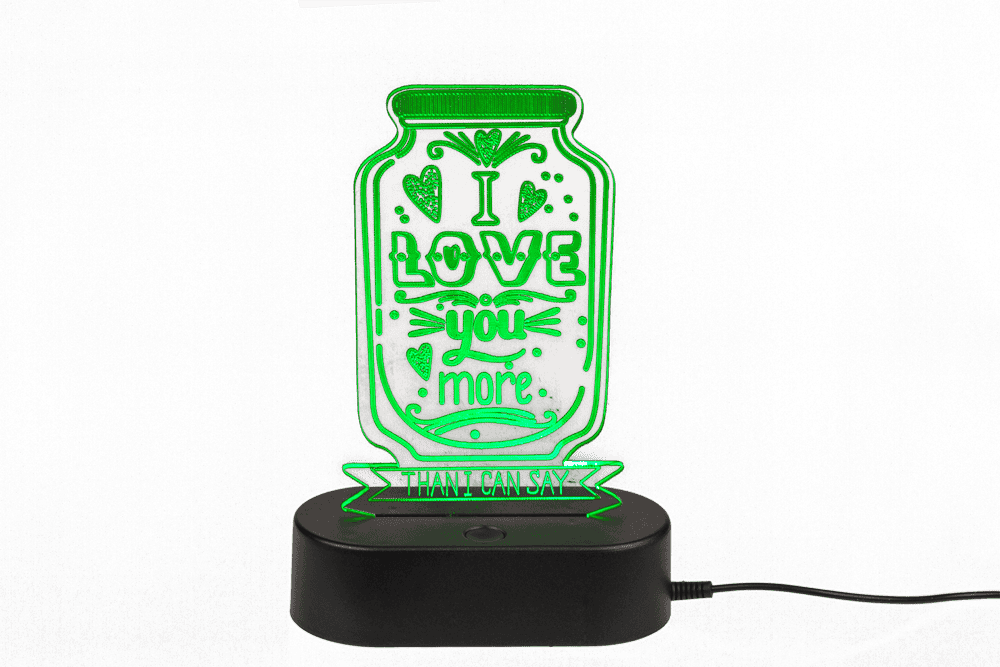 3D-Lamp, Love, ca. 20 cm, with USB-cable