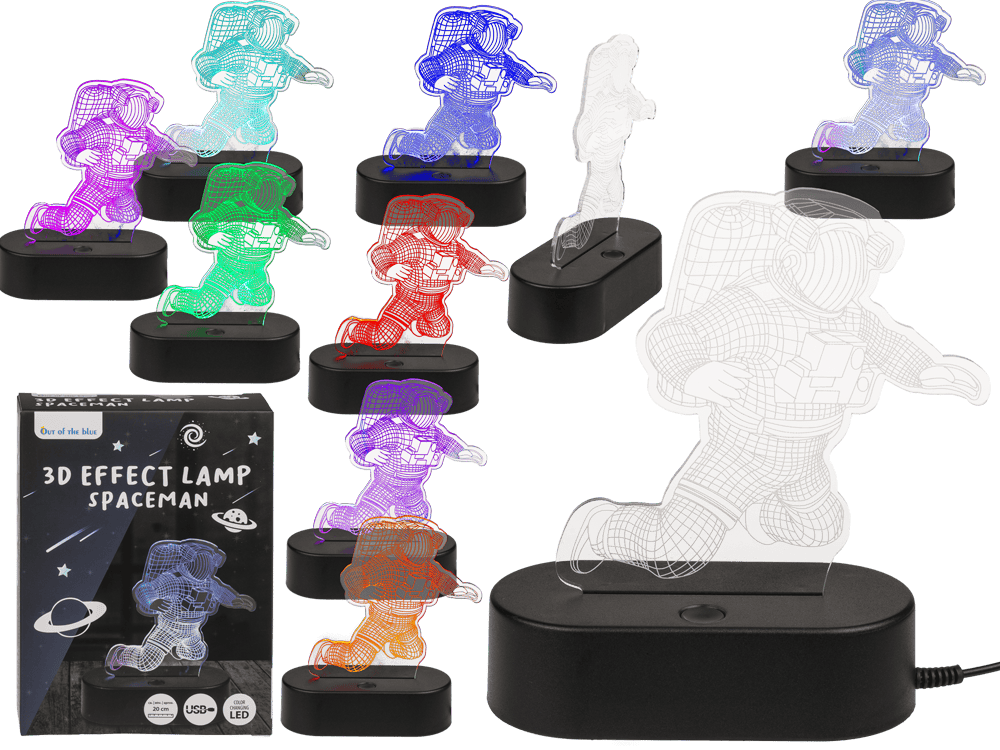 3D-Lamp, Spaceman, ca. 20 cm, with USB-cable