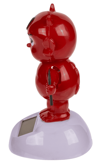 Movable figure, baby devil, with solar cell,