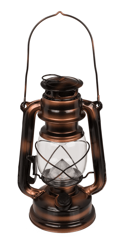 LED metal storm lantern, 15 x 25 cm, for 2 x