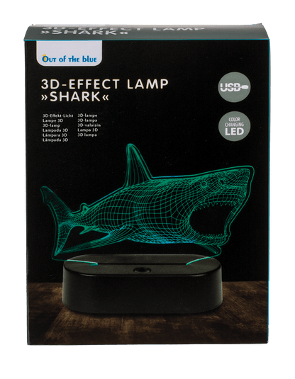 3D-Lamp, Shark, ca.14 x 16 cm, plastic,
