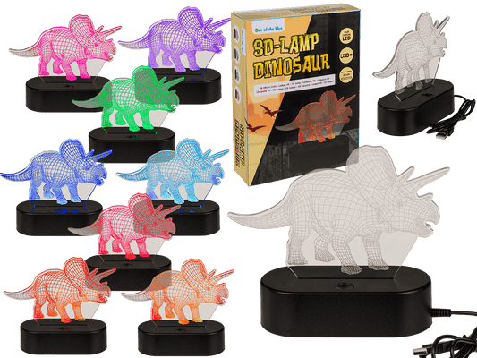 3D-Lamp,Triceratops, ca. 14 x 16 cm, plastic,