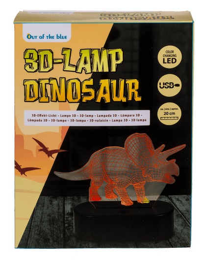 3D-Lamp,Triceratops, ca. 14 x 16 cm, plastic,
