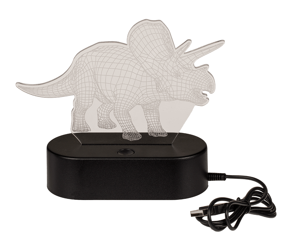 3D-Lamp,Triceratops, ca. 14 x 16 cm, plastic,