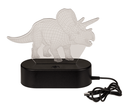 3D-Lamp,Triceratops, ca. 14 x 16 cm, plastic,