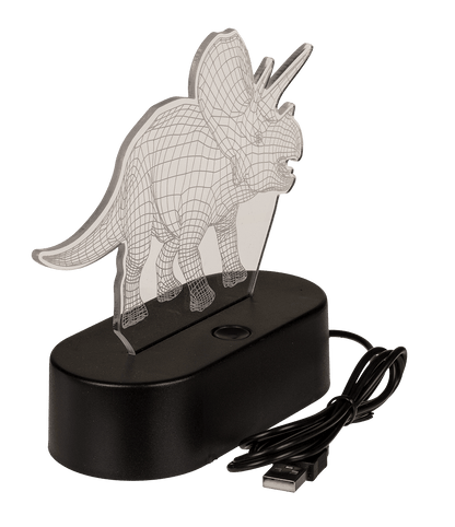 3D-Lamp,Triceratops, ca. 14 x 16 cm, plastic,