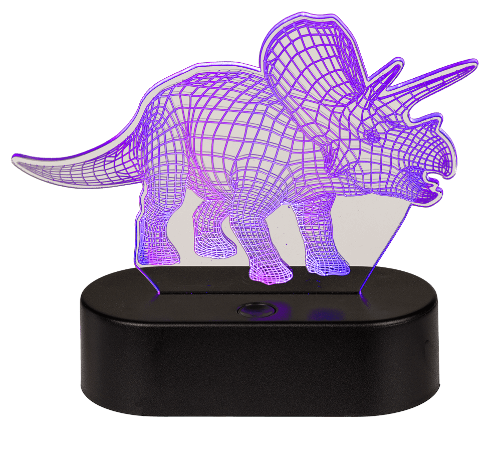 3D-Lamp,Triceratops, ca. 14 x 16 cm, plastic,