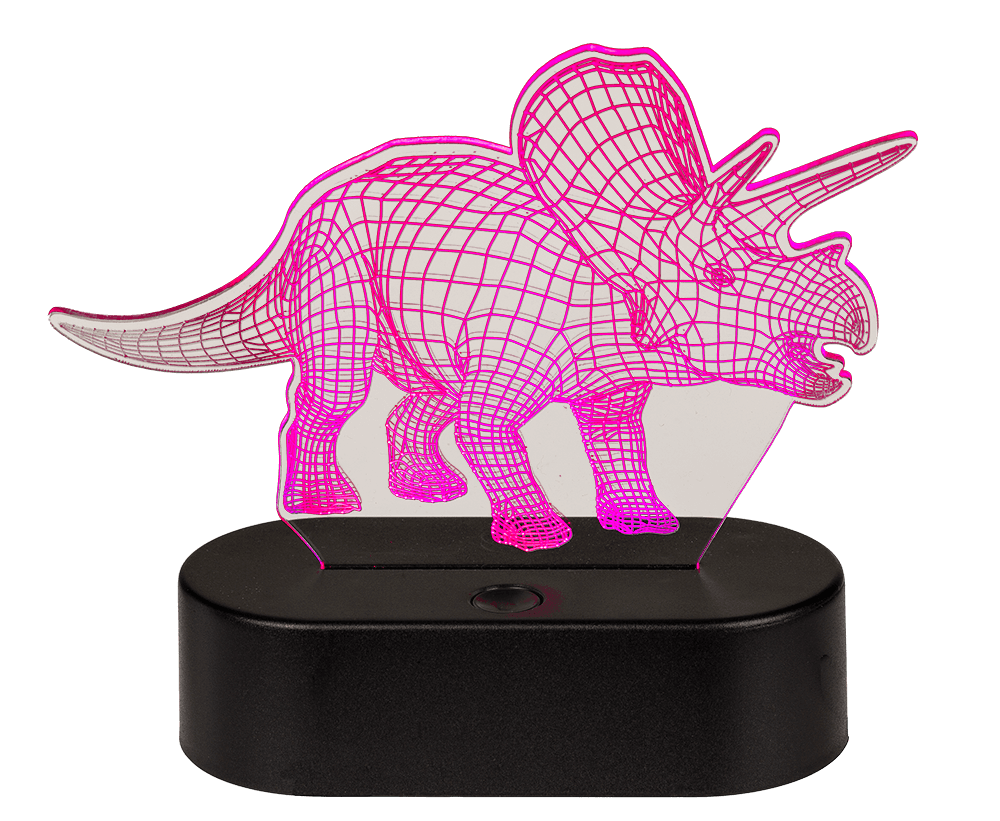 3D-Lamp,Triceratops, ca. 14 x 16 cm, plastic,