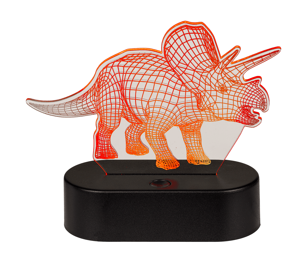 3D-Lamp,Triceratops, ca. 14 x 16 cm, plastic,
