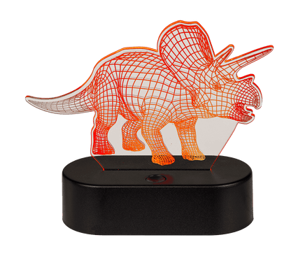 3D-Lamp,Triceratops, ca. 14 x 16 cm, plastic,