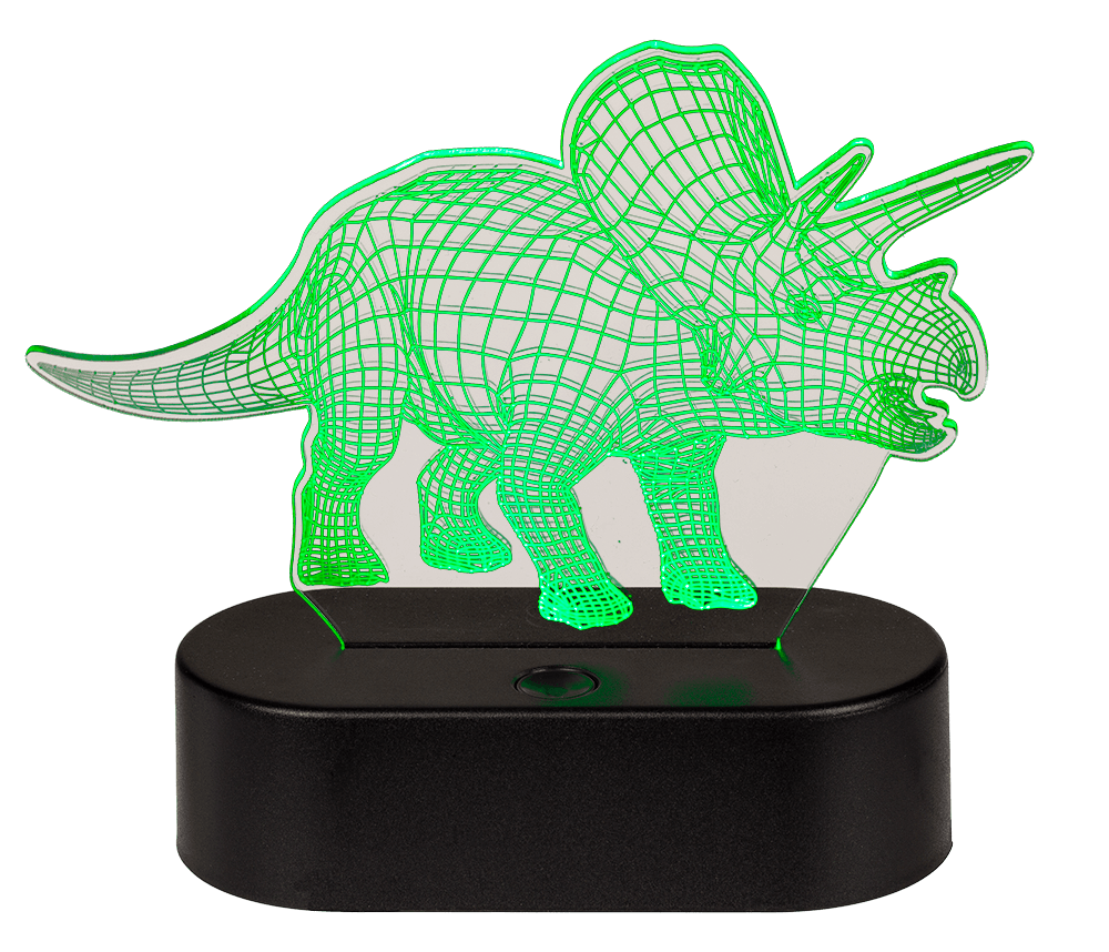 3D-Lamp,Triceratops, ca. 14 x 16 cm, plastic,