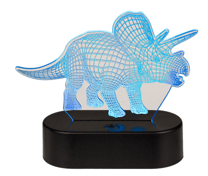 3D-Lamp,Triceratops, ca. 14 x 16 cm, plastic,