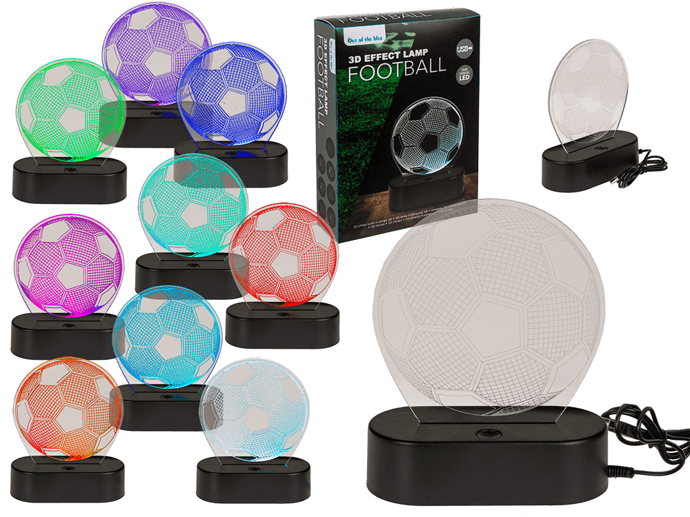 3D-Lamp, Soccer, ca. 16 x 12 cm, plastic,