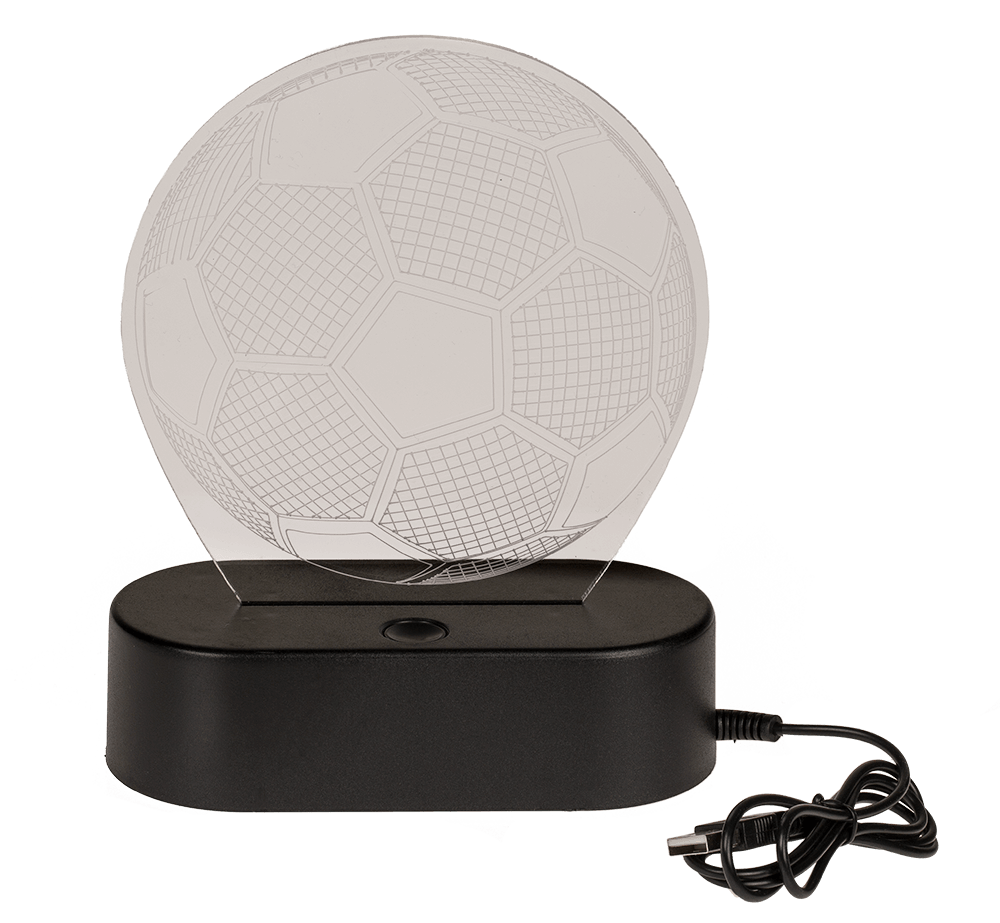 3D-Lamp, Soccer, ca. 16 x 12 cm, plastic,