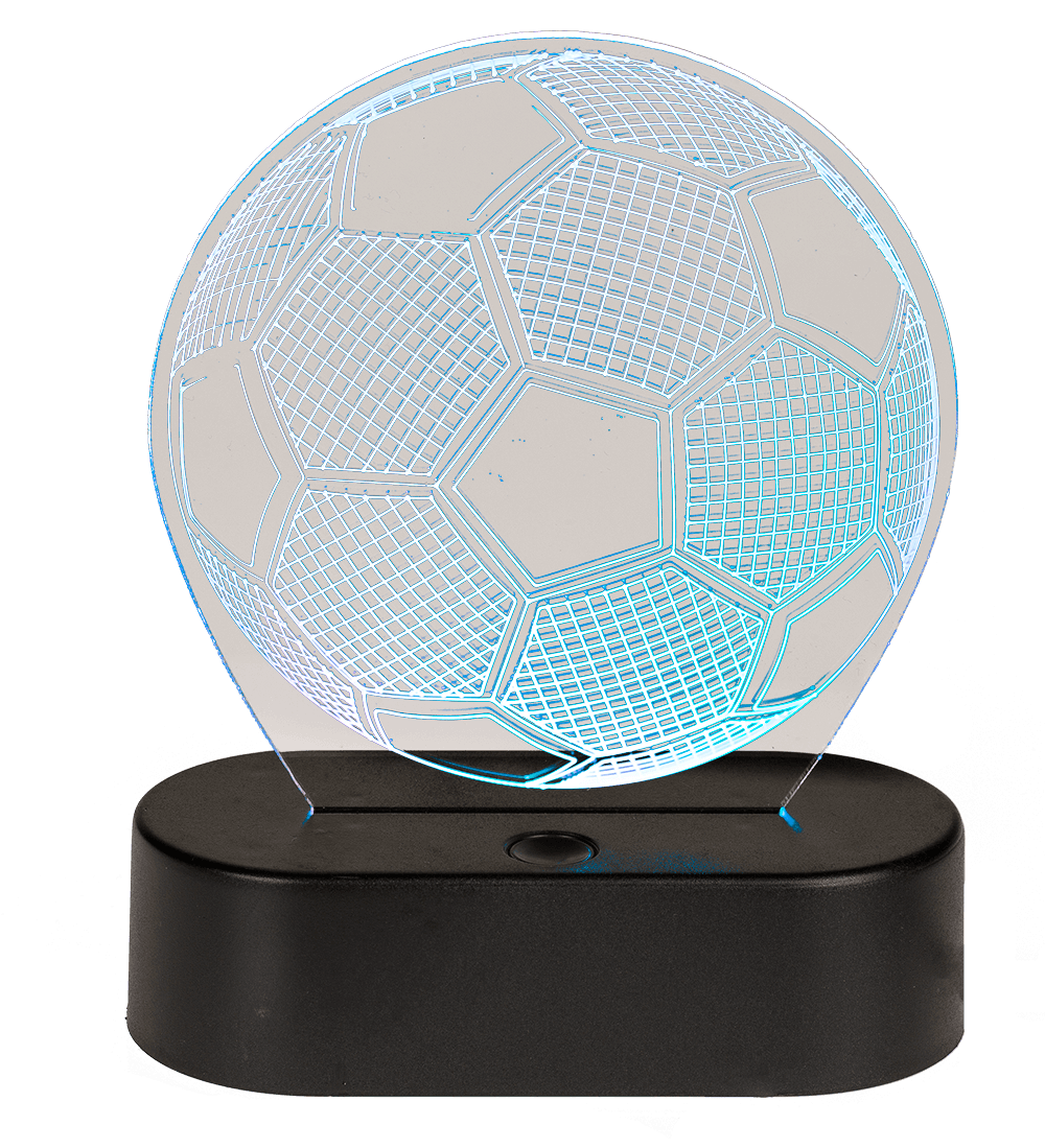 3D-Lamp, Soccer, ca. 16 x 12 cm, plastic,