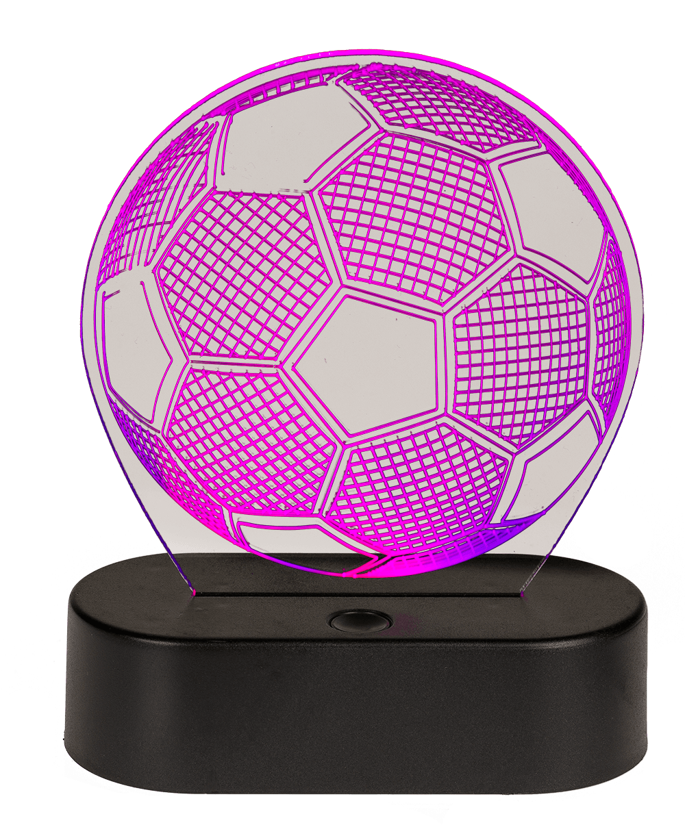 3D-Lamp, Soccer, ca. 16 x 12 cm, plastic,