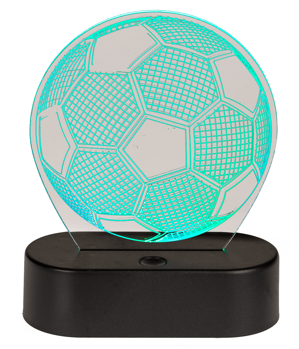 3D-Lamp, Soccer, ca. 16 x 12 cm, plastic,