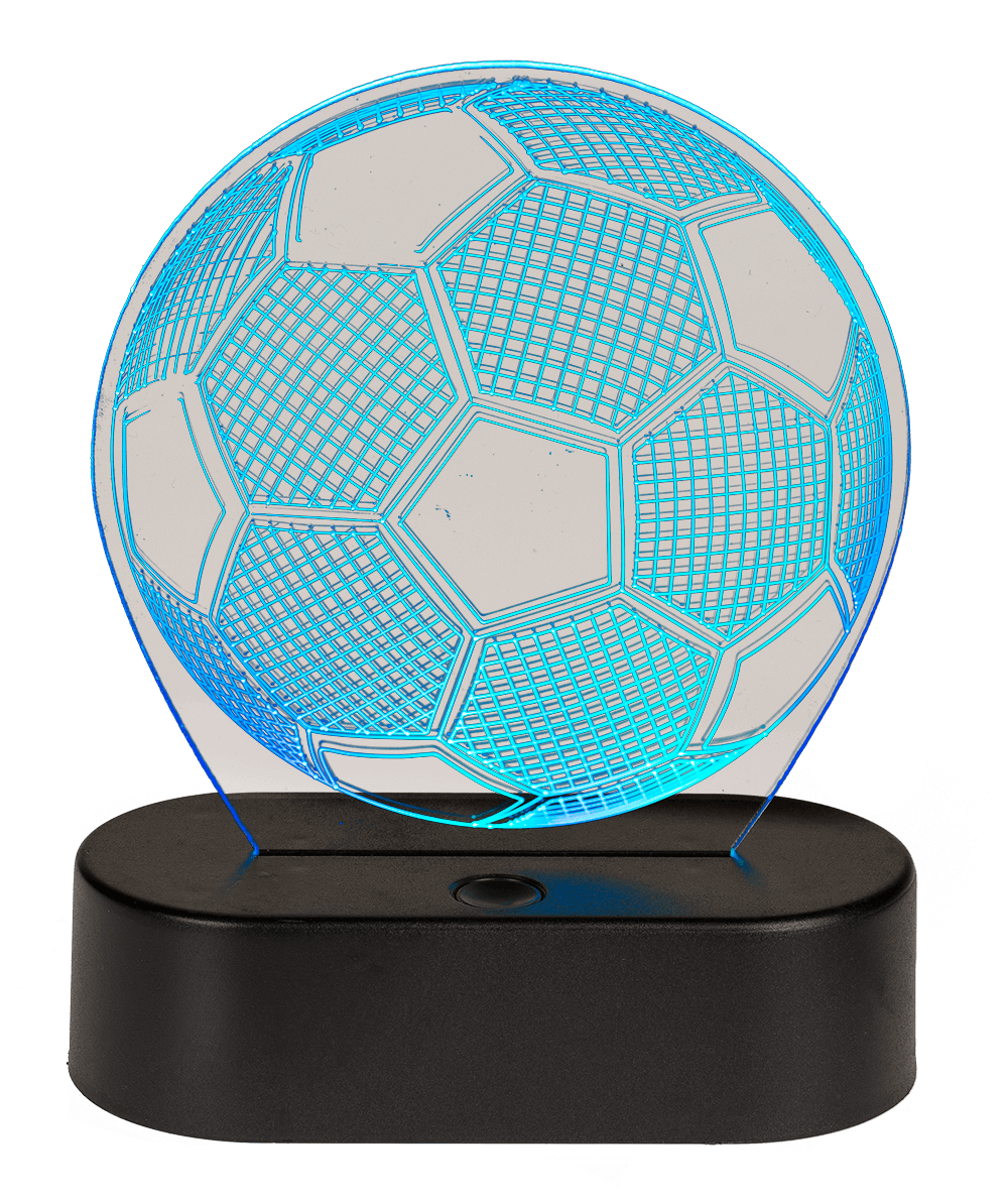 3D-Lamp, Soccer, ca. 16 x 12 cm, plastic,