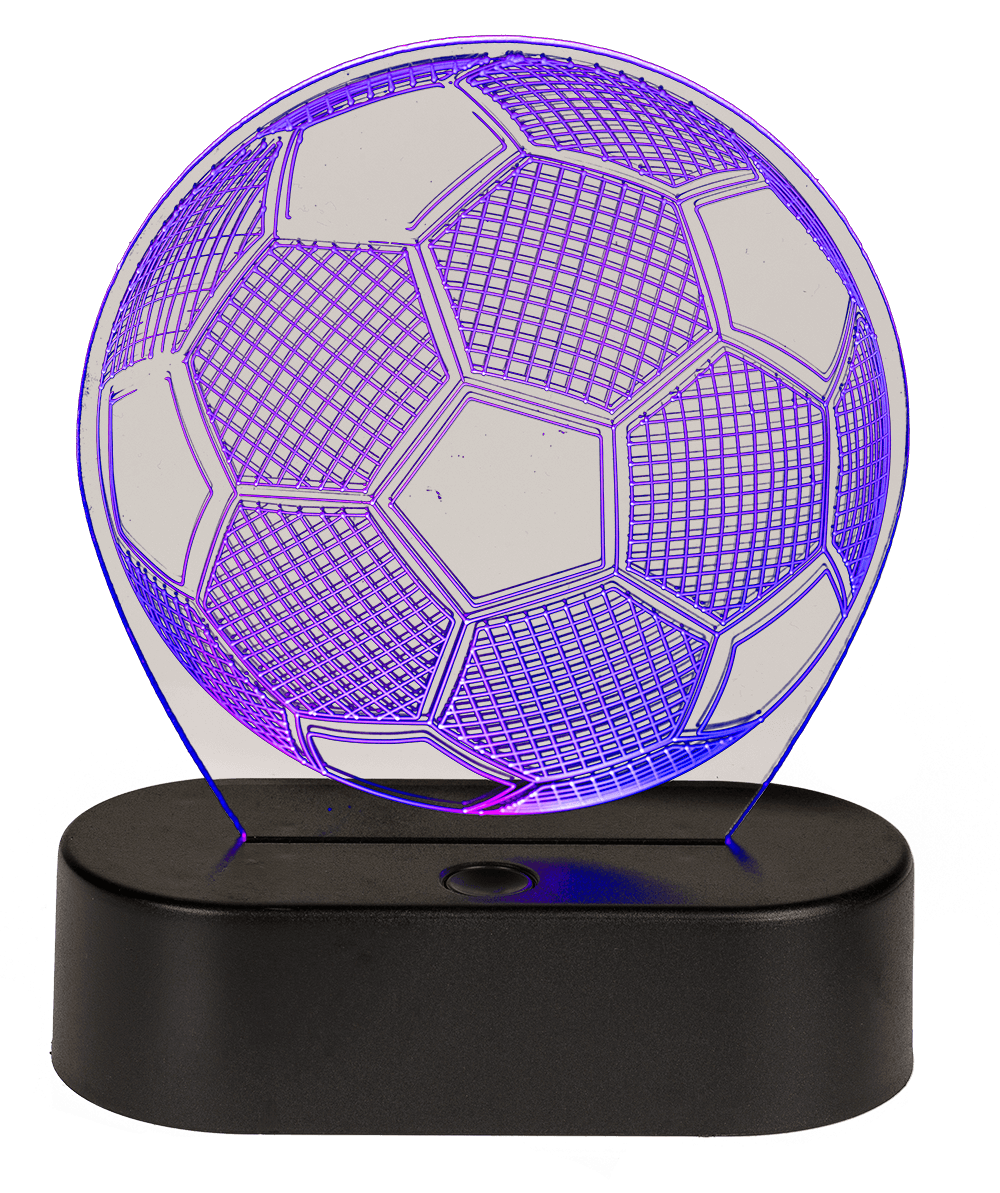 3D-Lamp, Soccer, ca. 16 x 12 cm, plastic,