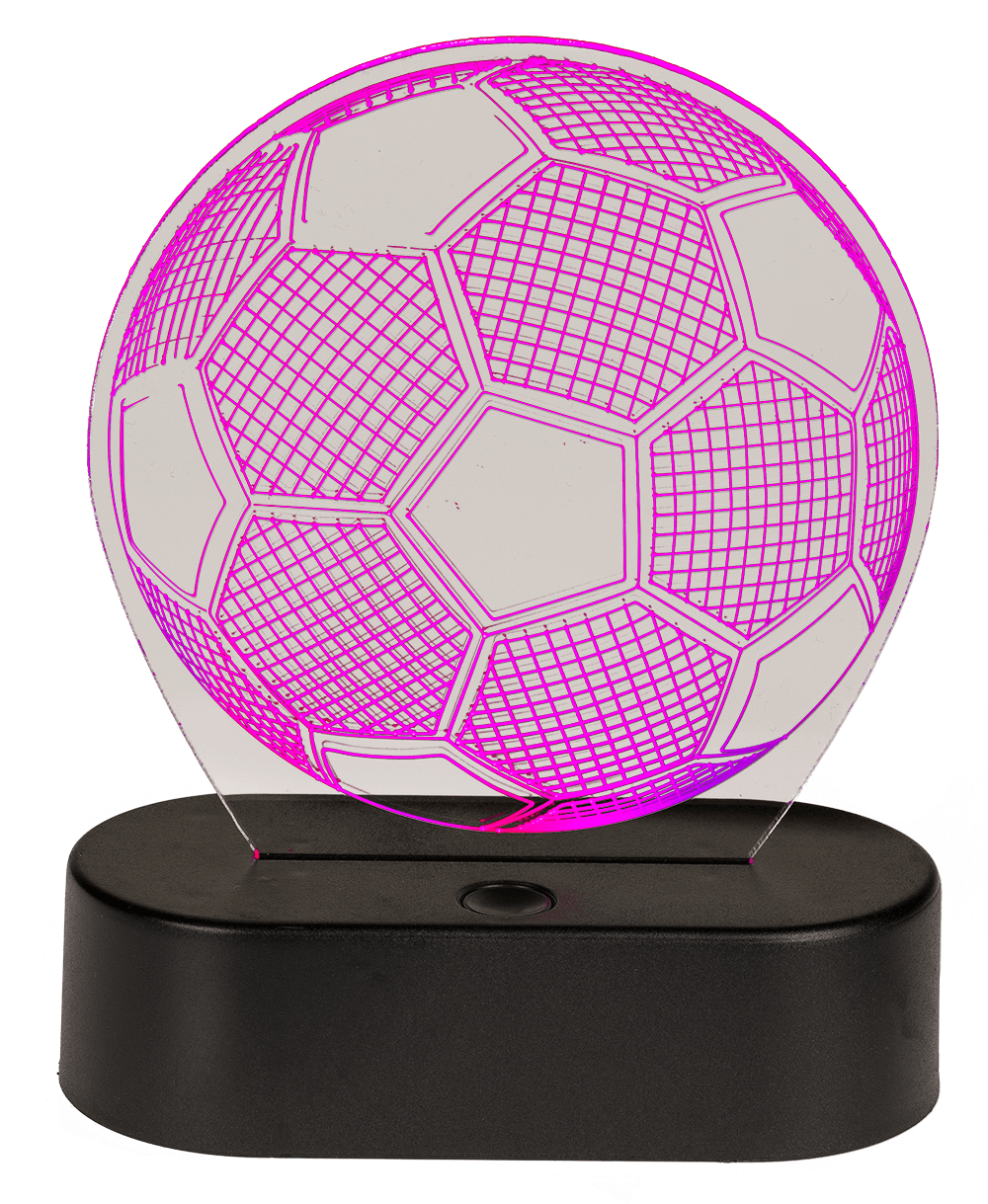 3D-Lamp, Soccer, ca. 16 x 12 cm, plastic,