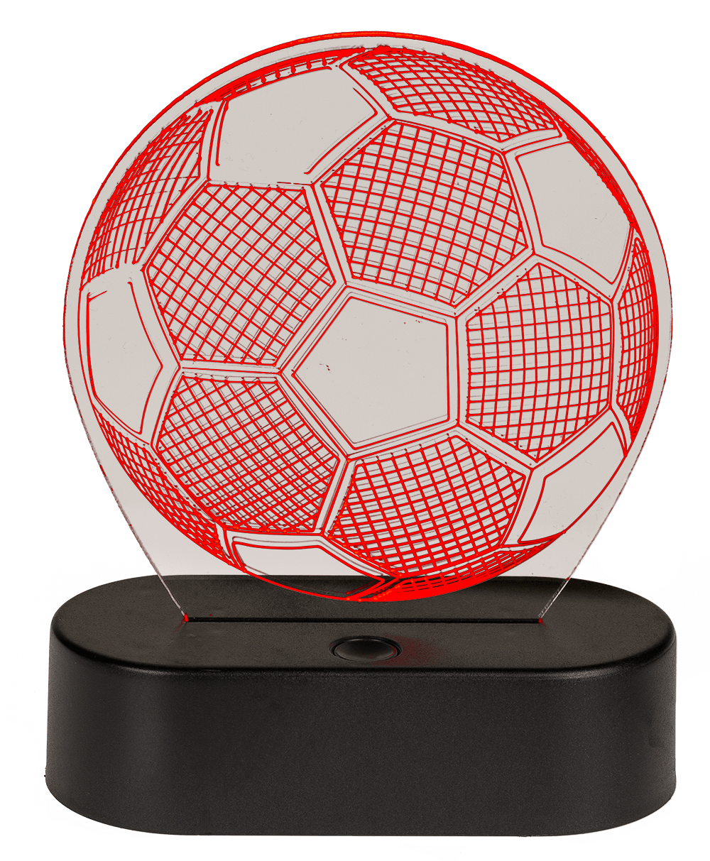 3D-Lamp, Soccer, ca. 16 x 12 cm, plastic,